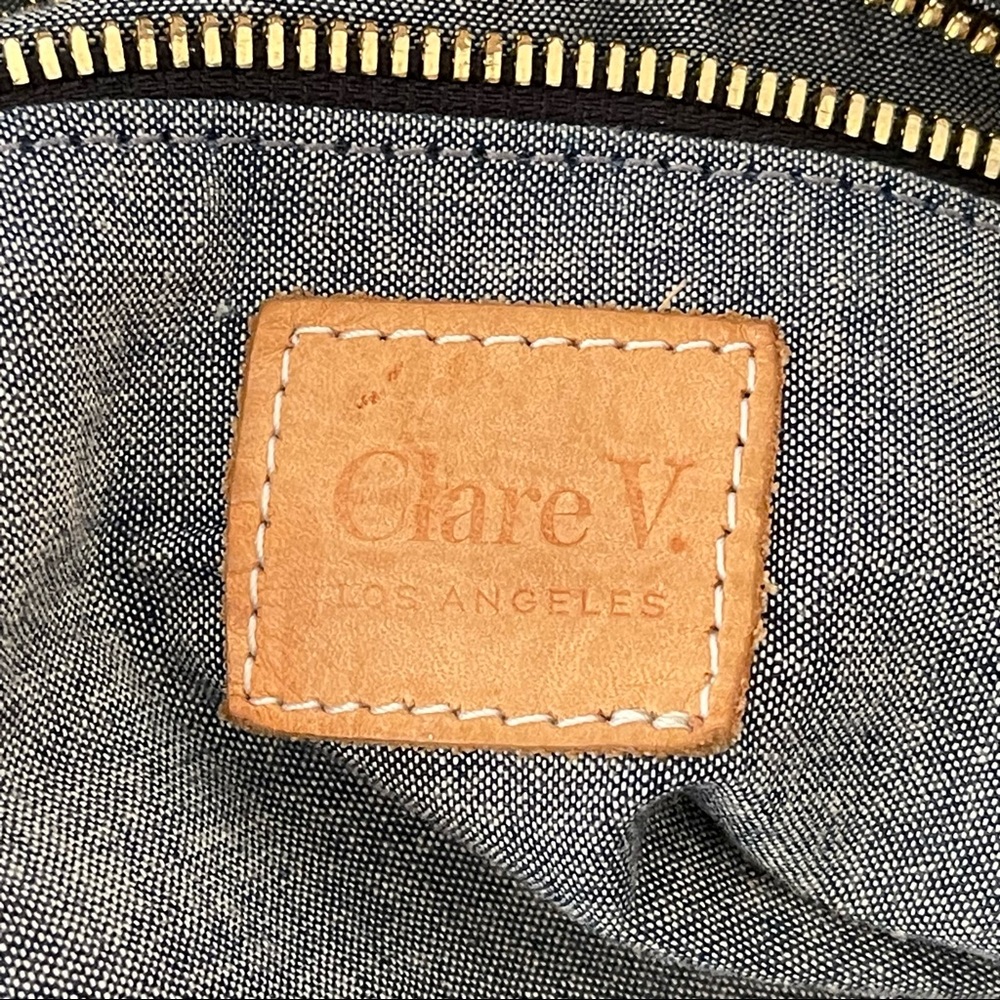 Clare Vivier Nubuck Messenger Bag Chesnut - Picture 9 of 12